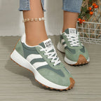 Damen Sportliche Retro Sneakers mit rutschfester Laufsohle R&B
