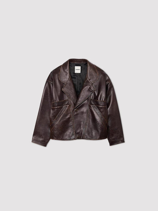 Damen Kunstlederjacke im lässigen Schnitt mit praktischen Taschen und stilvollem Revers R&B