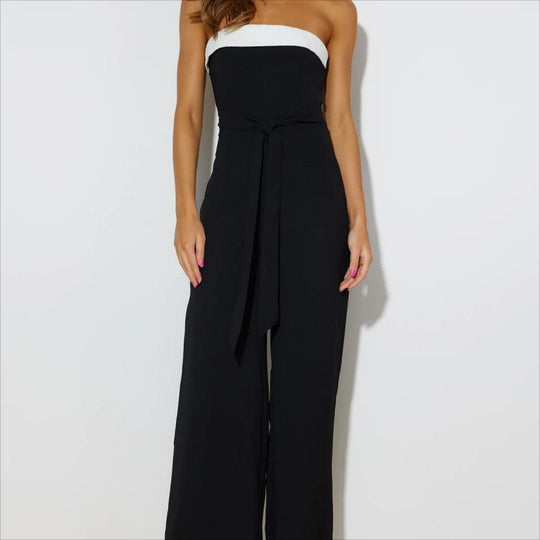 Damen Jumpsuit mit taillierendem Design und elegantem Trägerless-Schnitt R&B