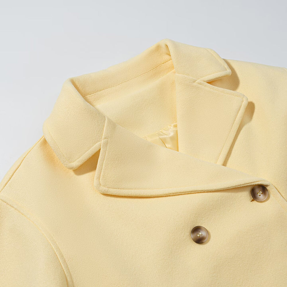 Damen elegante Übergangsjacke mit doppelter Knopfleiste und weichem Obermaterial R&B