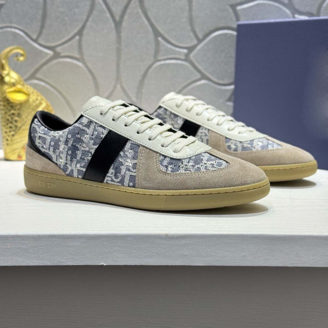 Damen Sneakers aus hochwertigem Leder mit elegantem Muster und rutschfester Sohle R&B