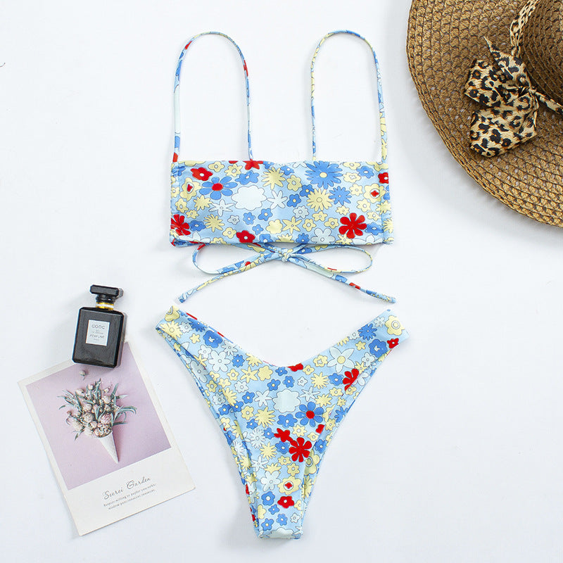 Damen Blumenmuster Bikini-Set mit elegantem Schnitt R&B