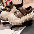 Damen Trendige Plateau-Sneaker mit einzigartigem Sohlendesign und robustem Obermaterial R&B
