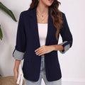 Damen Eleganter Blazer mit gestreiften Ärmeln und klassischem Schnitt R&B