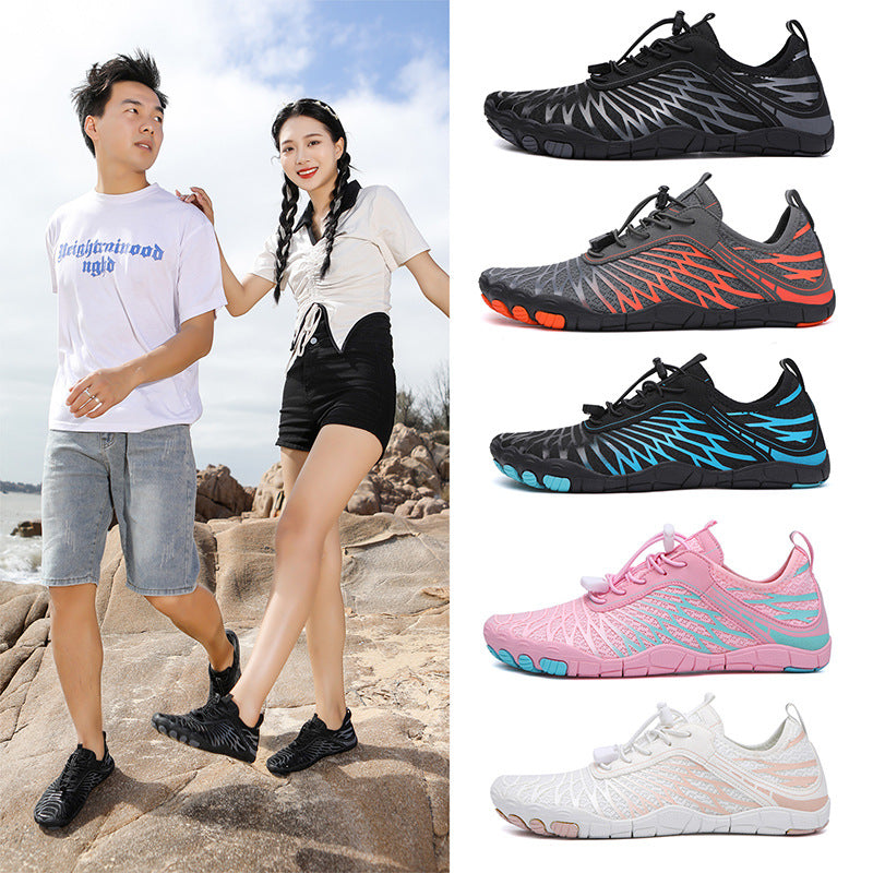 Damen Aqua-Fitness-Schuhe mit atmungsaktiver Obermaterialstruktur und rutschfester Sohle R&B