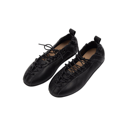 Damen Freizeit-Sneaker aus feinem Leder mit raffiniertem Geflecht R&B