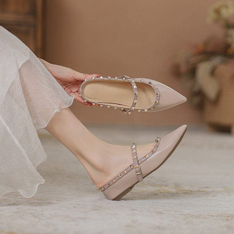 Damen elegante Slingback-Pumps mit zierlichem Riemchendesign R&B
