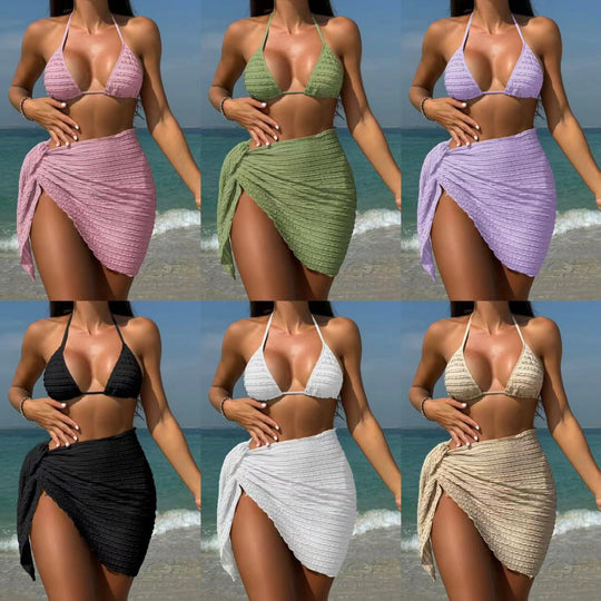 Damen Triangel-Bikini mit Wickelrock R&B