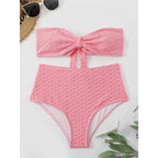 Damen Hochgeschnittener Bikini mit stylischem Knotendetail R&B