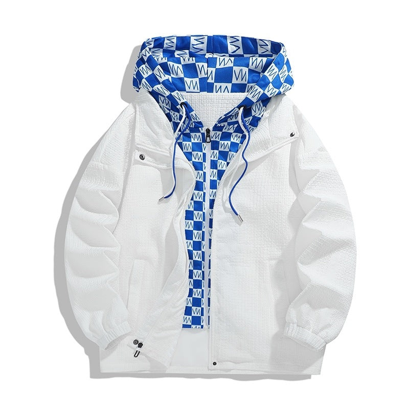Damen leichte Funktionsjacke mit verstellbarer Kapuze und atmungsaktivem Innenfutter R&B