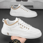 Damen Modische Sneakers mit hochwertiger Lederoberfläche und dämpfendem Fußbett