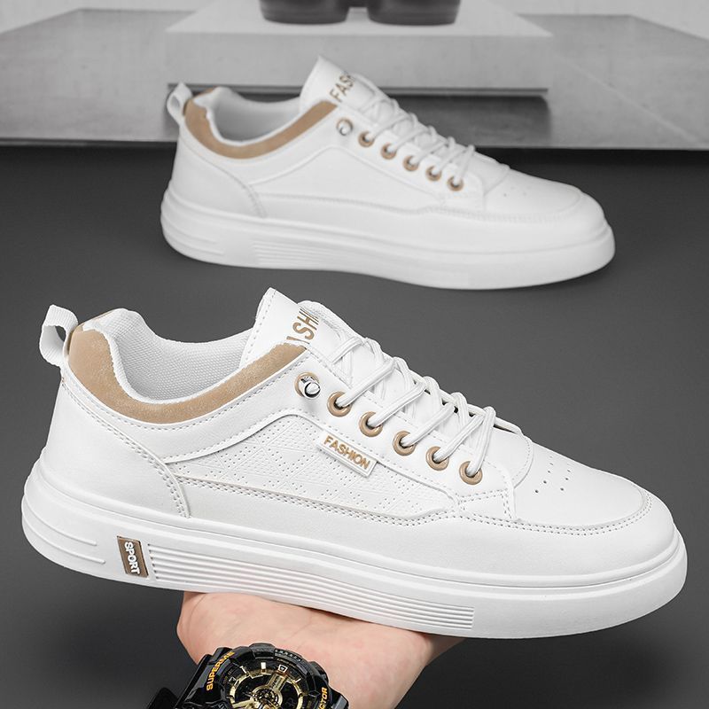 Damen Modische Sneakers mit hochwertiger Lederoberfläche und dämpfendem Fußbett