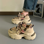 Damen Chunky Sneakers mit atmungsaktivem Obermaterial und stylishen Akzenten R&B