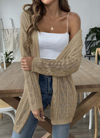 Damen leichte Strickjacke im eleganten Lochmuster R&B