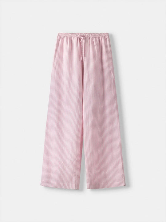 Damen Weite Sommerhose mit komfortablem Gummibund und Streifenmuster R&B