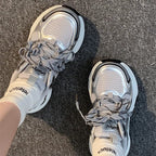 Damen Sportliche Mesh-Sneaker mit atmungsaktiven Einsätzen und rutschfester Sohle R&B