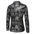 Damen eleganter Blazer mit floralem 3D-Design
