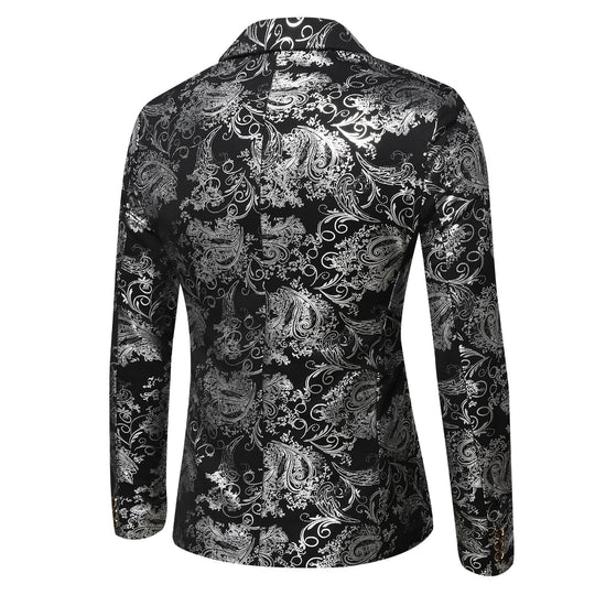Damen eleganter Blazer mit floralem 3D-Design R&B