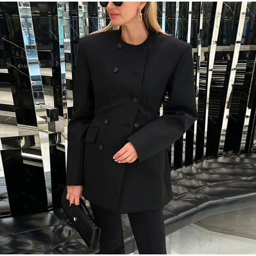 Damen Eleganter Tailored Blazer mit schickem Doppelkknopfverschluss R&B