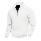Herren Stepppullover mit halbem Reißverschluss und strukturiertem Design R&B