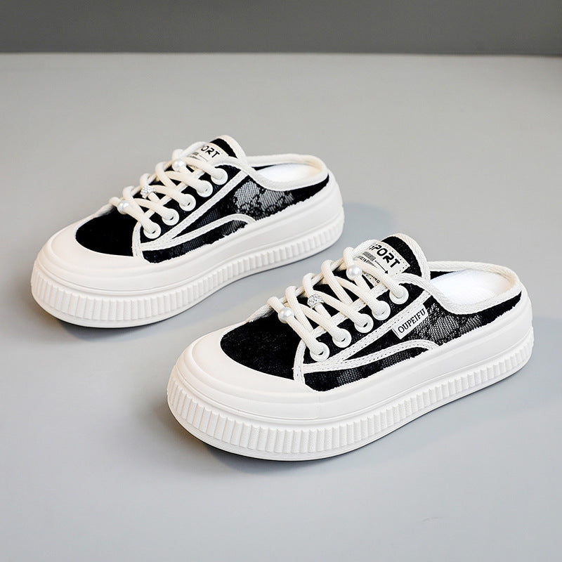 Damen komfortable Slip-On Sneakers mit atmungsaktiver Netzstruktur und dämpfendem Sohlenprofil R&B