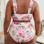 Damen Hochtailliertes Bikini-Set mit floralem Design R&B
