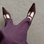Damen elegante Slingback-Pumps mit modischem Schlitzdesign R&B
