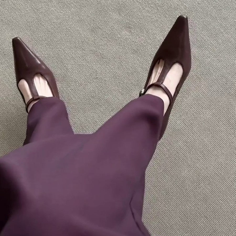 Damen elegante Slingback-Pumps mit modischem Schlitzdesign R&B