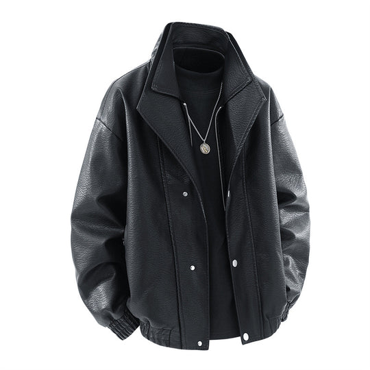 Herren modische Oversized jacke mit elegantem Kragen und praktischen Taschen R&B
