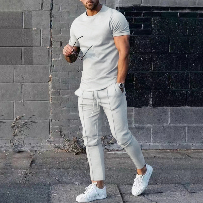 Herren lässiges T-Shirt und Jogginghose Set R&B
