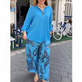 Damen leichte und luftige Bluse mit floralem Design R&B