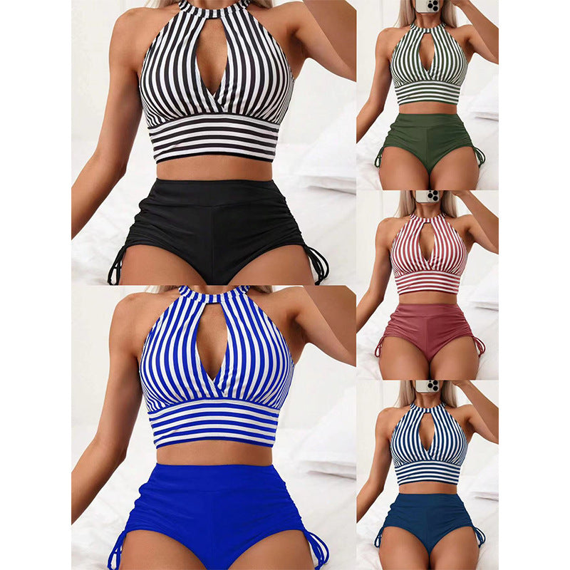 Damen Bikini mit hoch geschnittenem Slip und raffiniertem Cut-Out R&B