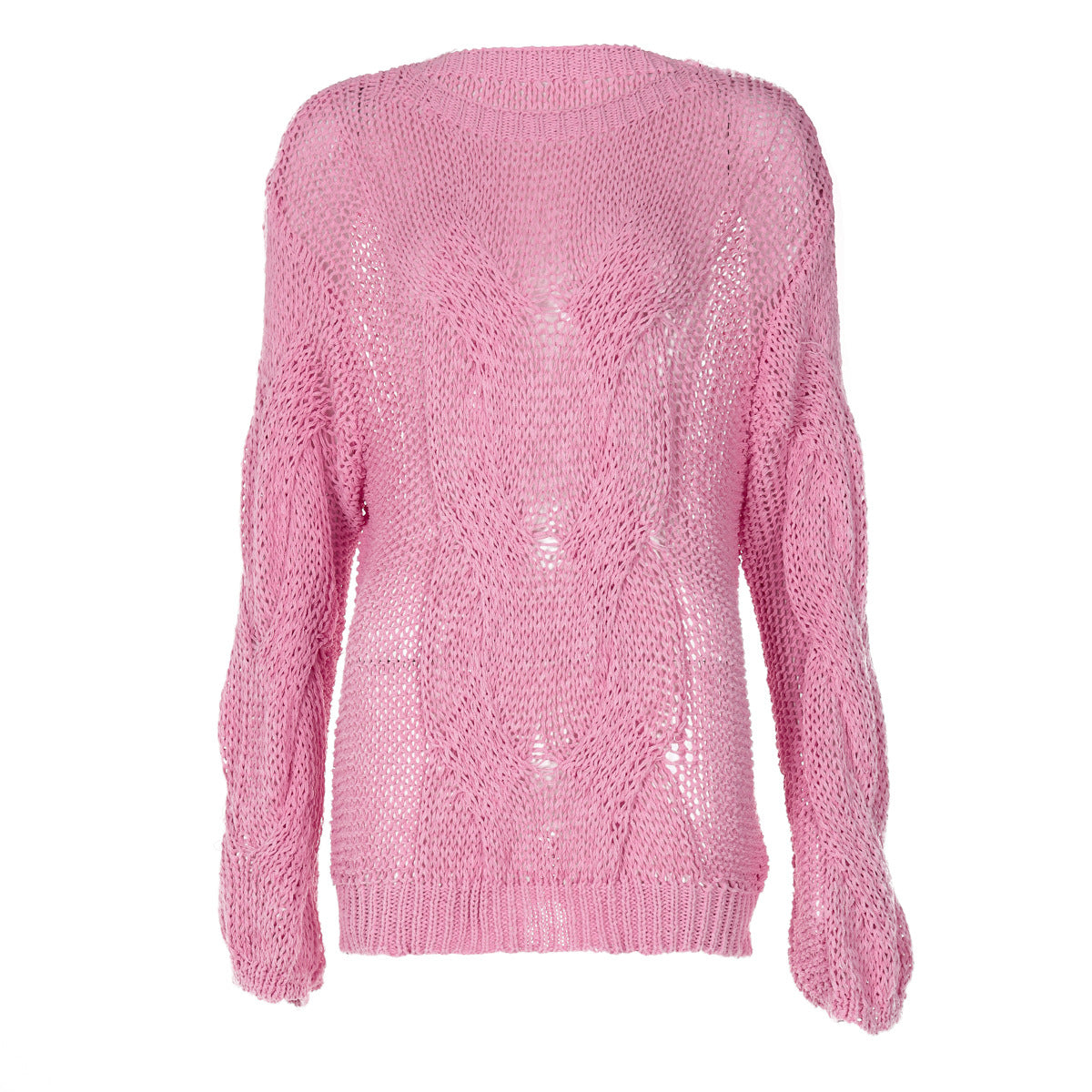 Damen Grobstrickpullover mit luftigem Schnitt und innovative Struktur R&B