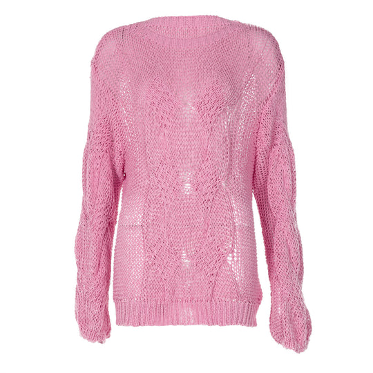 Damen Grobstrickpullover mit luftigem Schnitt und innovative Struktur R&B