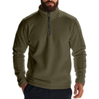 Herren Fleece-Pullover mit halbem Reißverschluss und atmungsaktiven Eigenschaften R&B