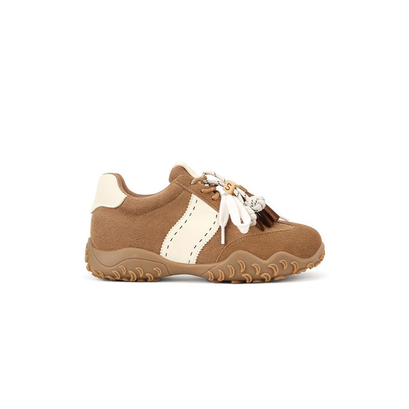 Damen Sportliche Schnürschuhe aus Wildleder mit dekorativen Quasten und rutschfester Sohle R&B