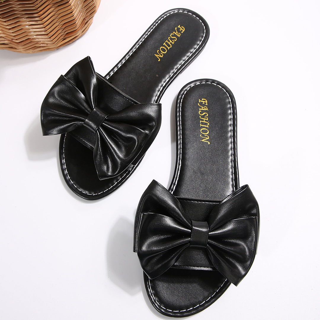 Damen elegante Slipper mit großzügigem Schleifen-Detail R&B
