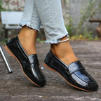 Damen Mokassin-Loafers mit modischer Oberflächenstruktur und weichem Fußbett