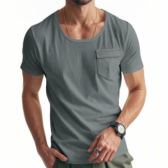 Herren Atmungsaktives T-Shirt mit praktischem Brusttasche R&B