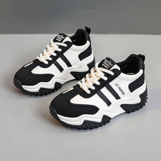 Damen Sportliche Chunky Sneakers mit rutschfester Sohle und atmungsaktiver Oberflächenstruktur R&B