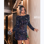 Damen Glitzerndes Abendkleid mit figurbetontem Schnitt R&B
