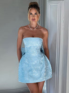 Damen Strapless Cocktailkleid mit voluminösem Rock R&B