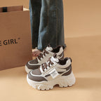 Damen Chunky Sneakers mit großzügiger Profilsohle und atmungsaktivem Obermaterial