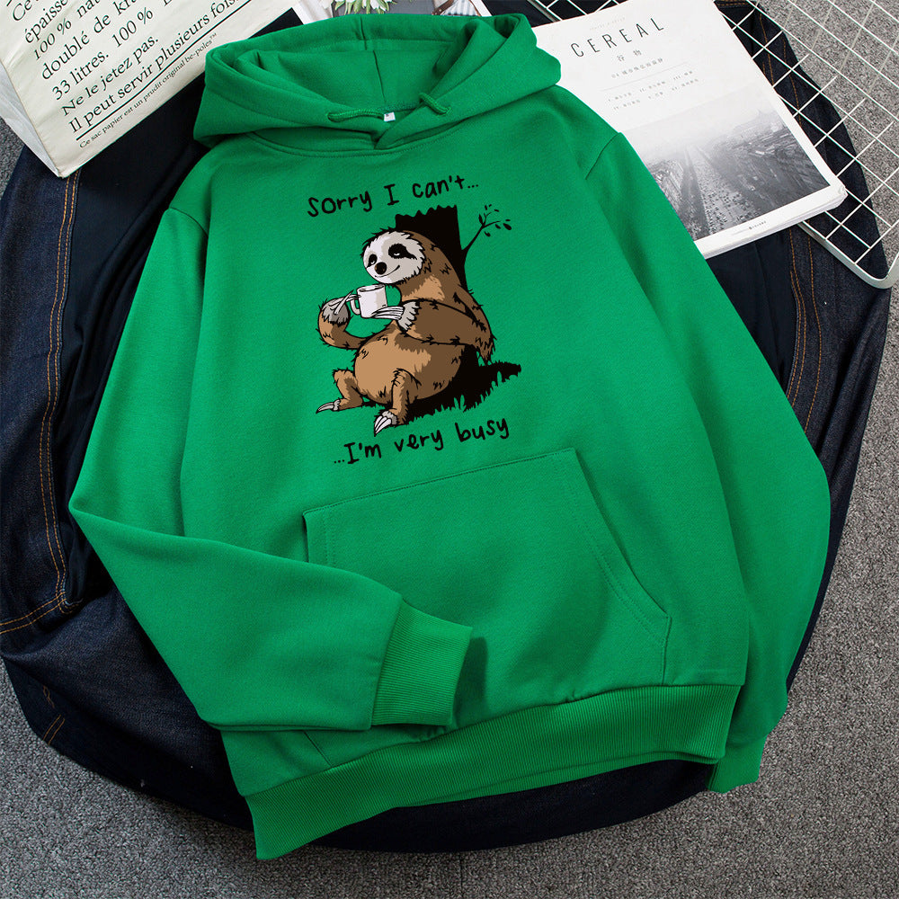 Damen Kapuzensweater mit niedlichem Tiermotiv und verspieltem Spruch