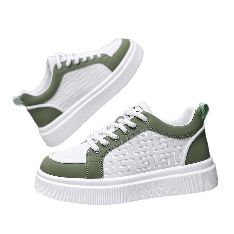 Damen Trendige Plattform Sneakers mit minimalistischer Oberflächenstruktur