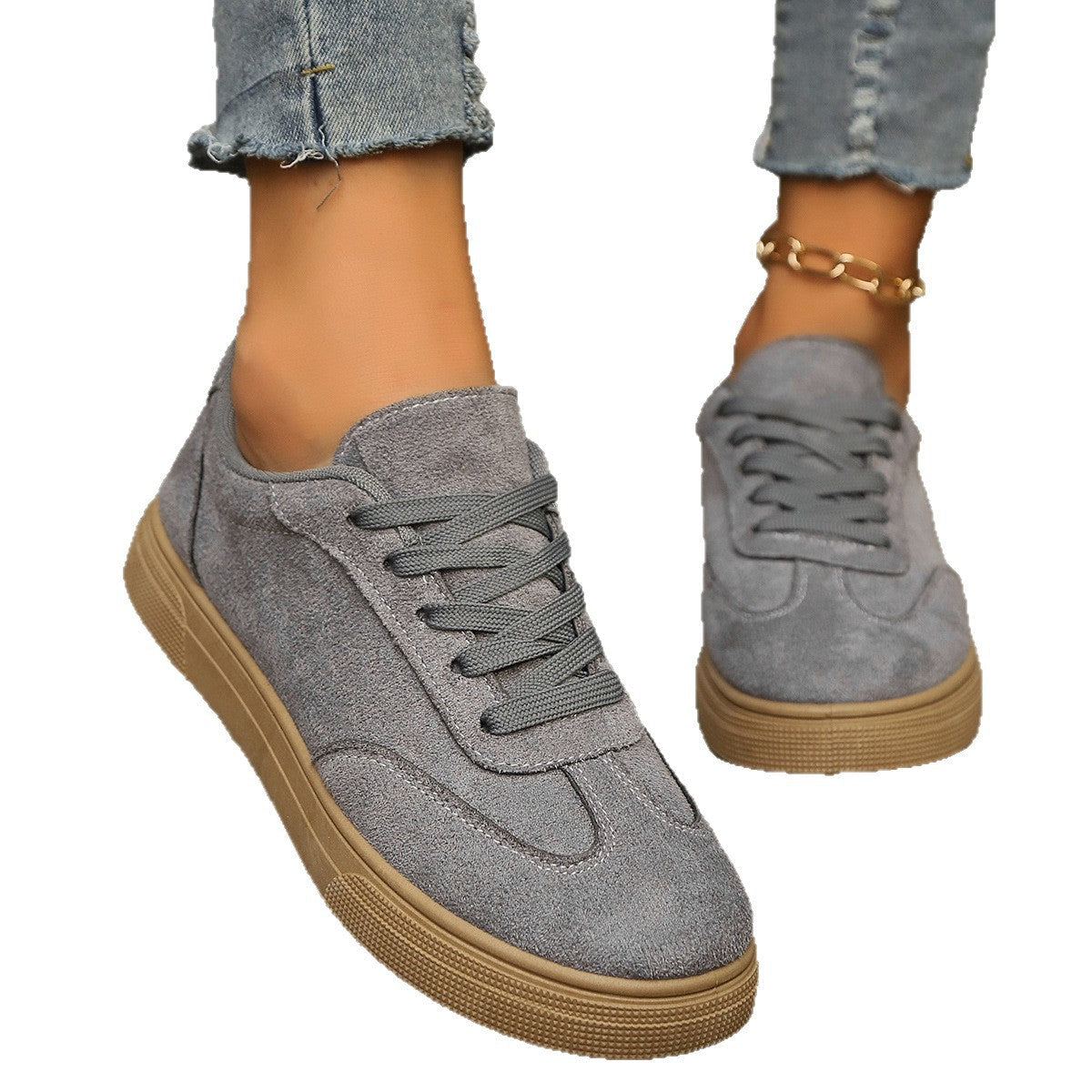 Damen modische Freizeitsneaker aus hochwertigem Textil R&B