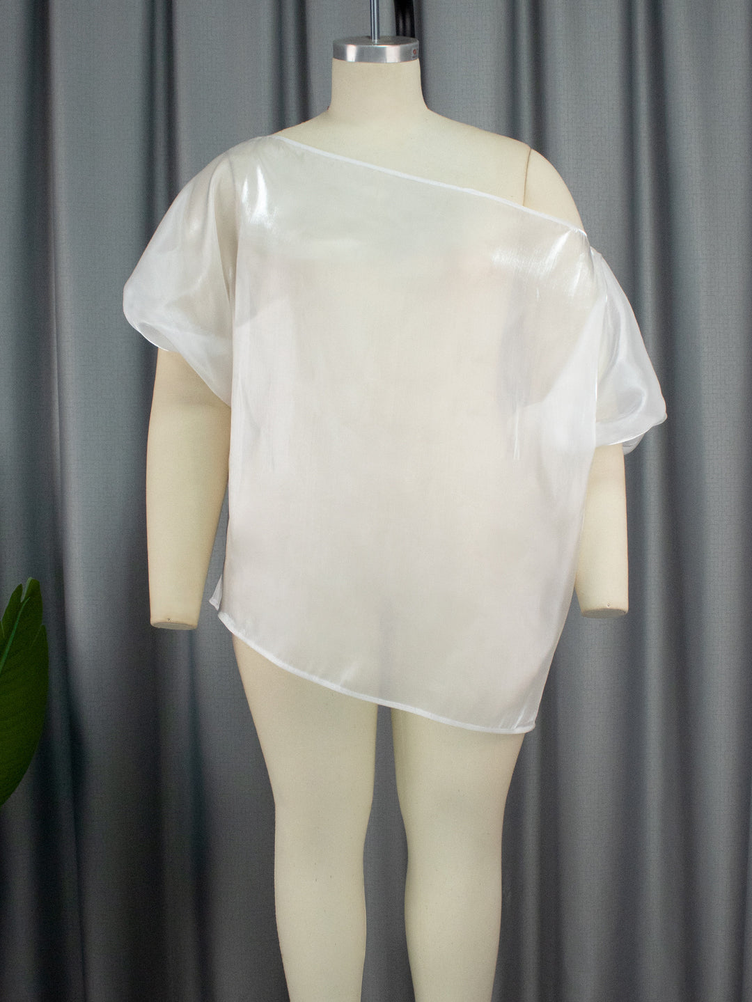 Damen Transparente Chiffon-Bluse R&B