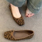 Damen Komfortable Ballerinas mit trendigem Leopardenmuster R&B