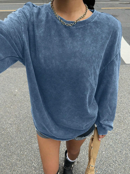 Damen lässiges Sweatshirt mit oversized Schnitt und weichem Material R&B