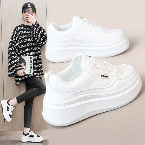 Damen Modische Plateau-Sneaker mit atmungsaktivem Obermaterial und gepolsterter Innensohle R&B